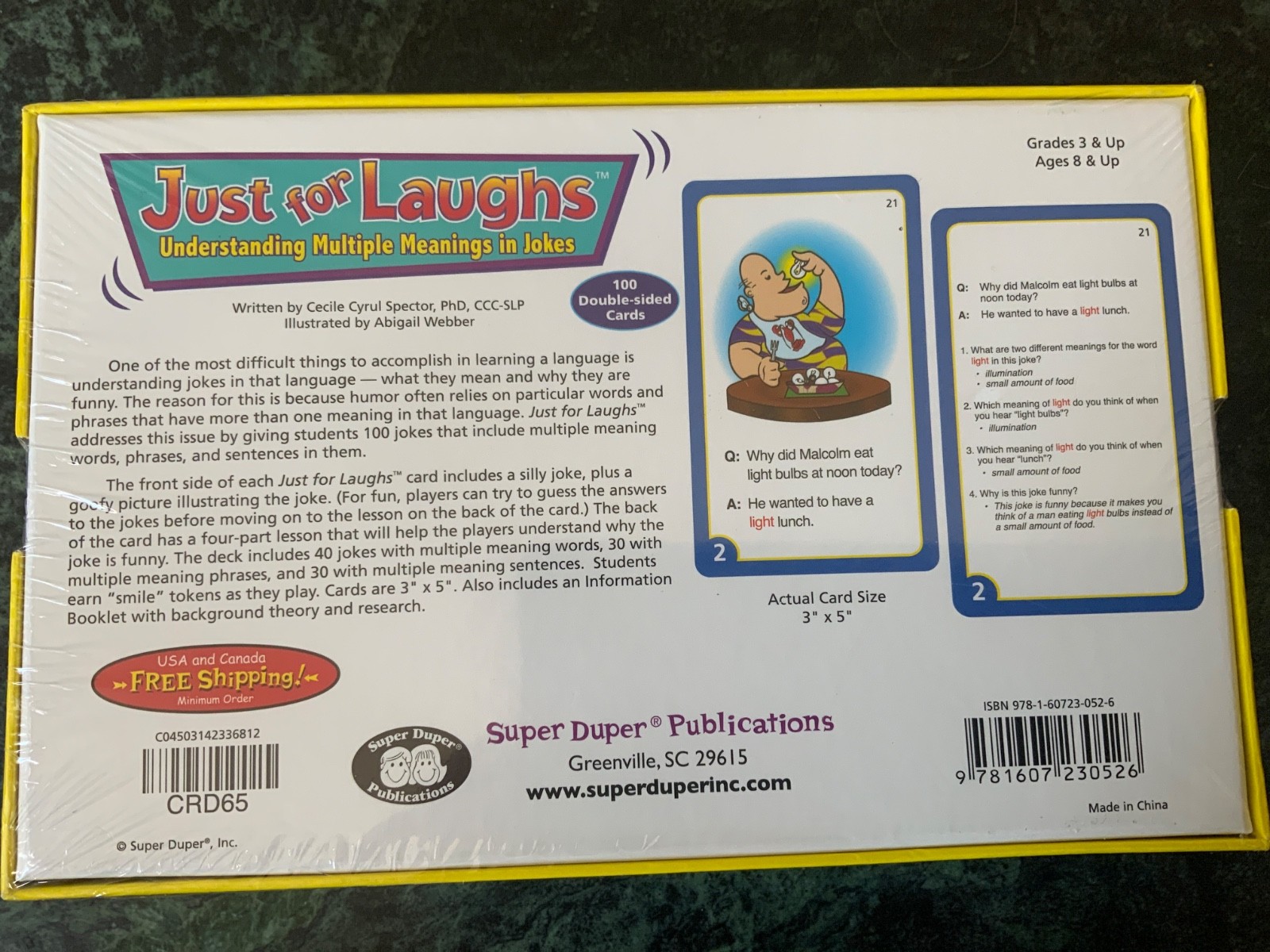 Super Duper Pub/ Just for Laughs/Cards-Understanding multiple meanings of words