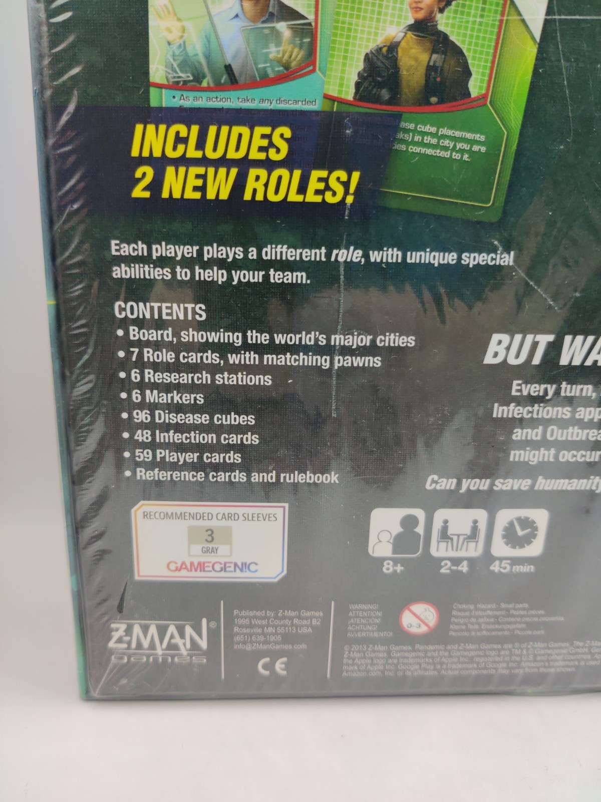 Z-Man Games Pandemic Board Game By Matt Leacock Factory Sealed New Ages 8+