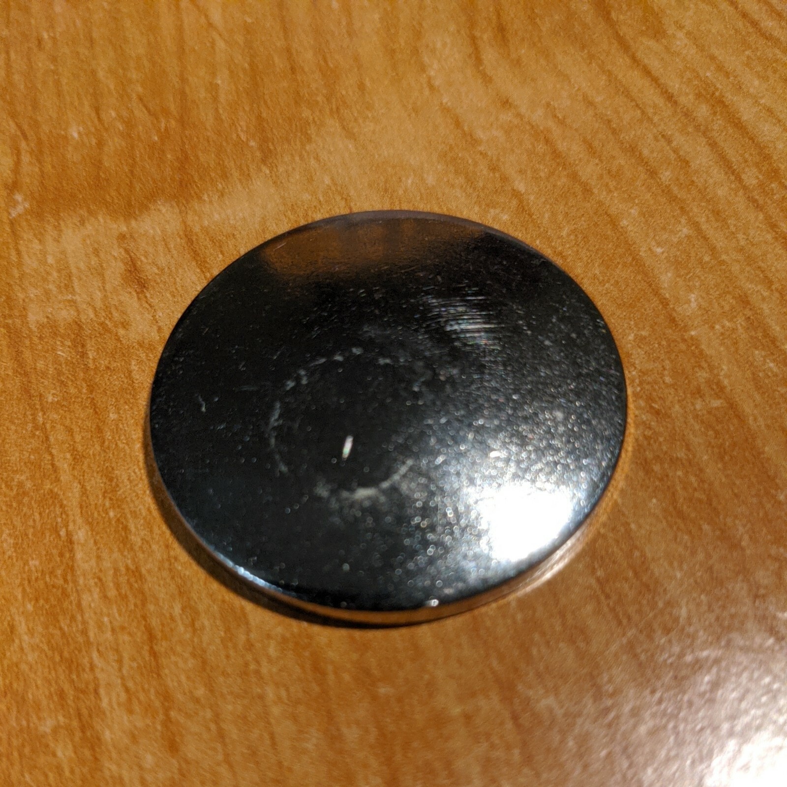 Rare Vintage Shiny Silver Heavy Metal Pog Slammer