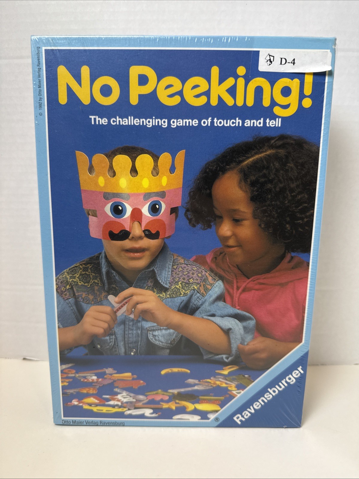 NEW 1992 Ravensburger No Peeking! Kids Touch & Tell Guessing Board Game Learning