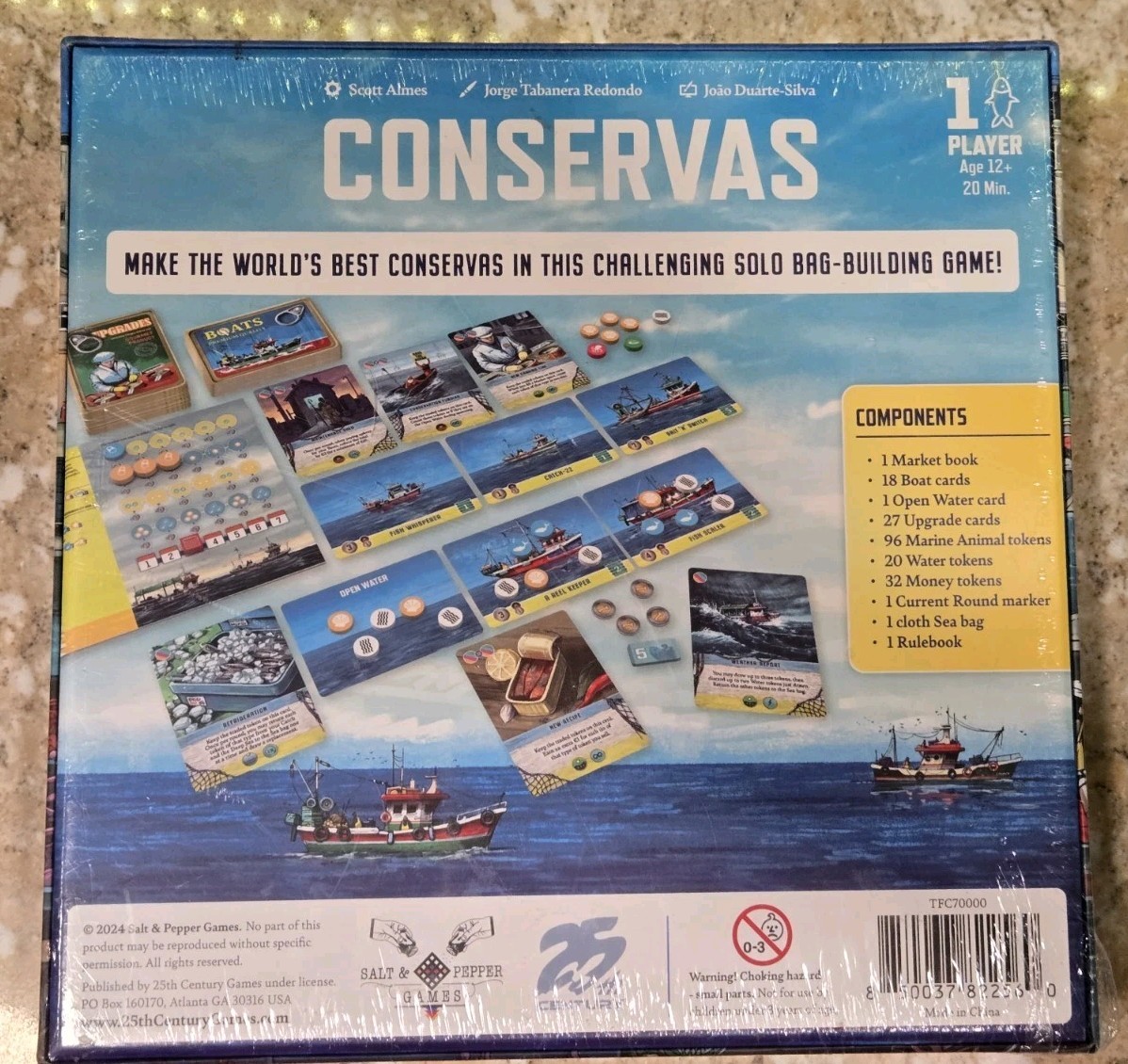 CONSERVAS – 1 Player Solo Bag Building Game (20 Minute) Age 12+ Sealed NEW 2024