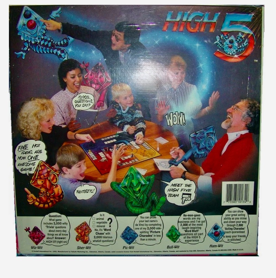 HIGH 5 Board Game Vintage 1992 Nordelf USA NOS JR & Adult Versions.