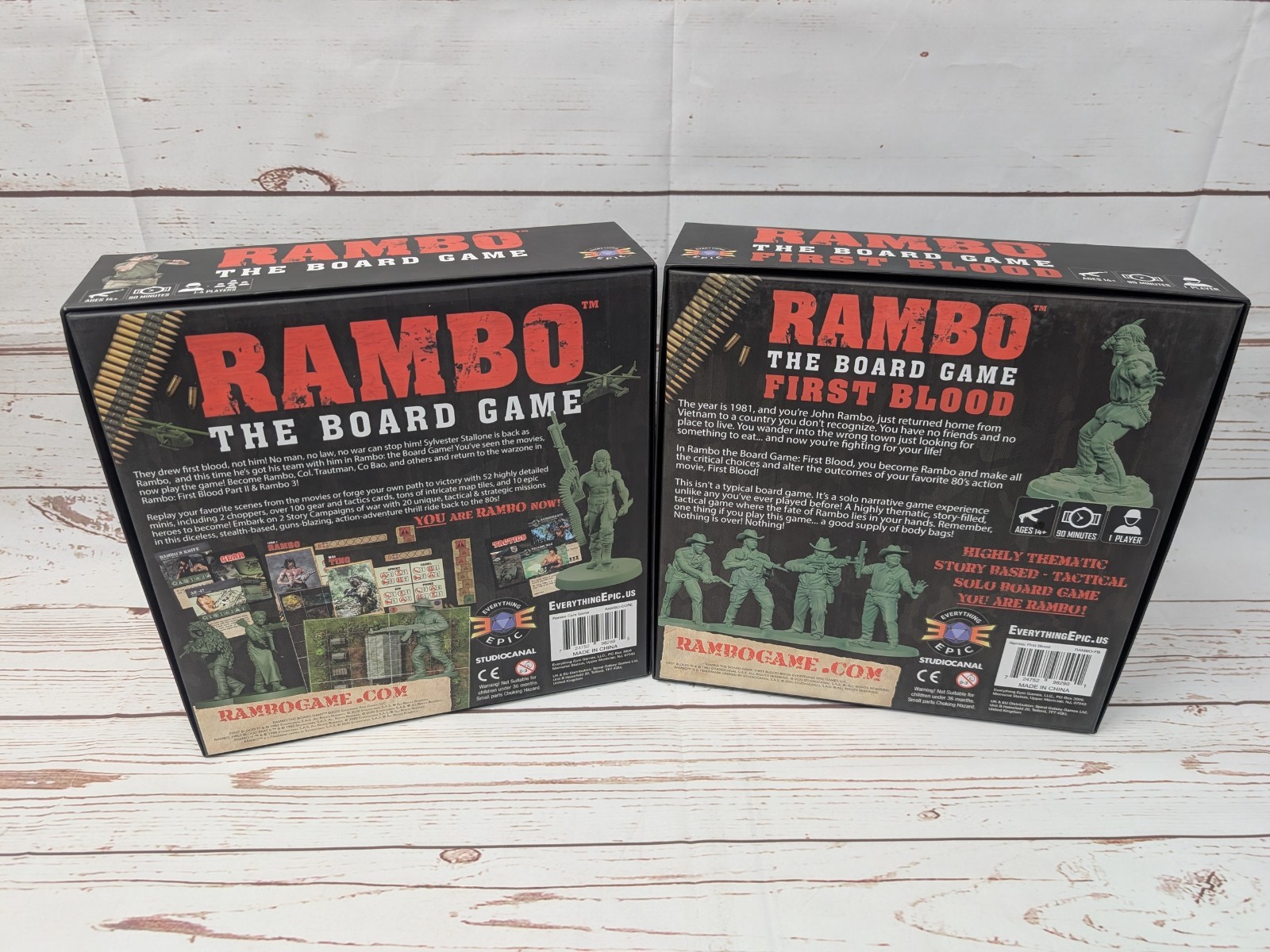 Rambo The Board Game Trilogy Collection Bundle Complete Everything Epic