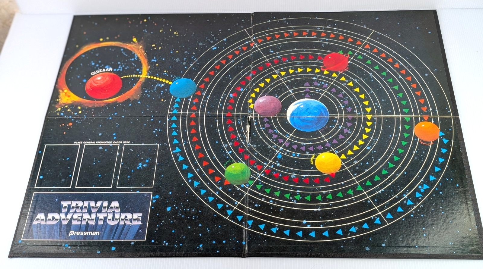 Vintage 1986 IQ2000 Trivia Adventure System Space Theme Board Game 100% COMPLETE