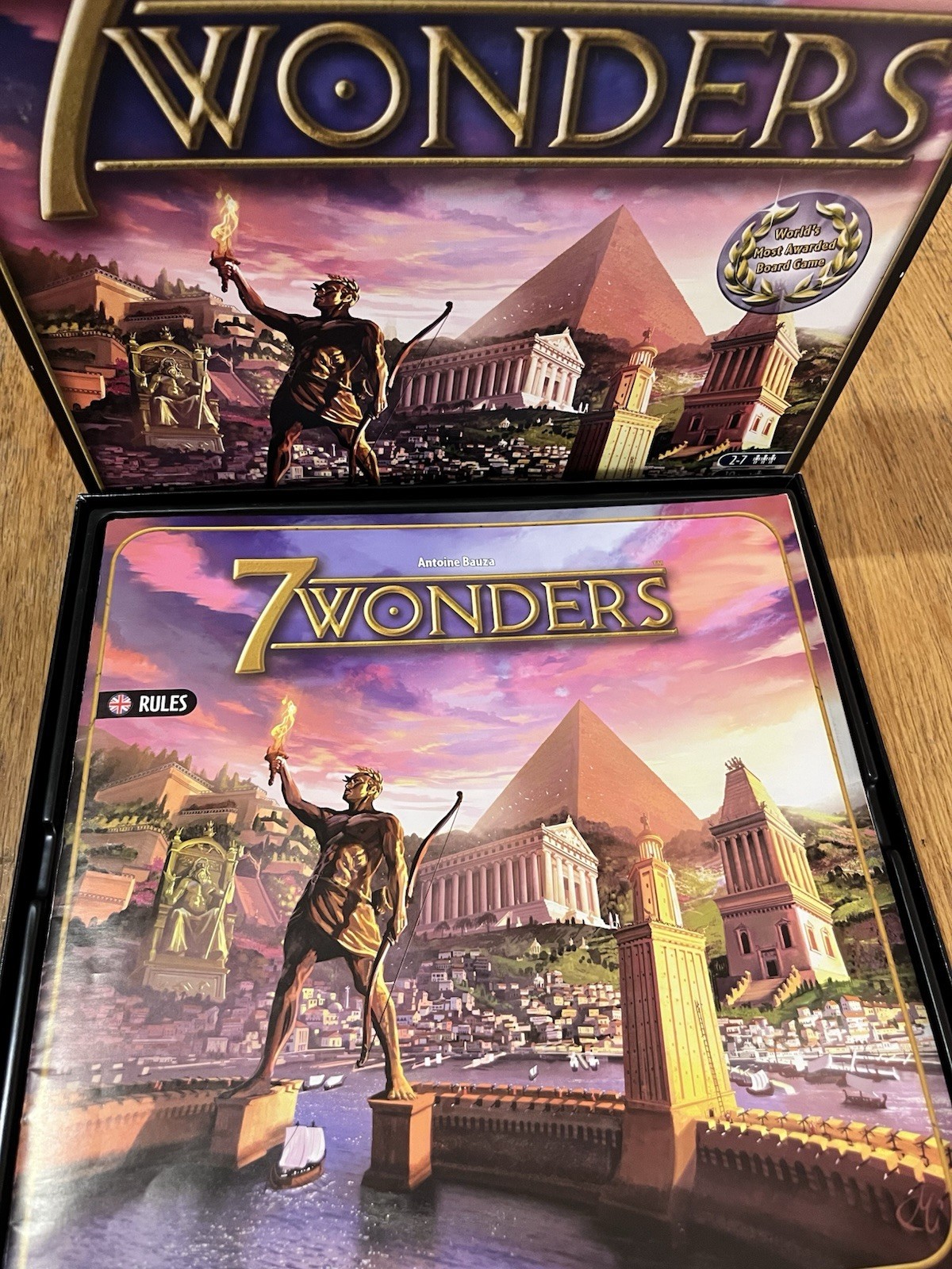 7 Wonders Board Game–Complete– Repos Production 2010 Edition Great Condition