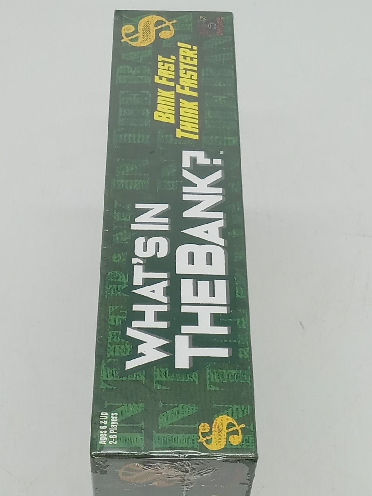 New. What’s In The Bank strategic card game, 2 to 6 players. Ages 6 +