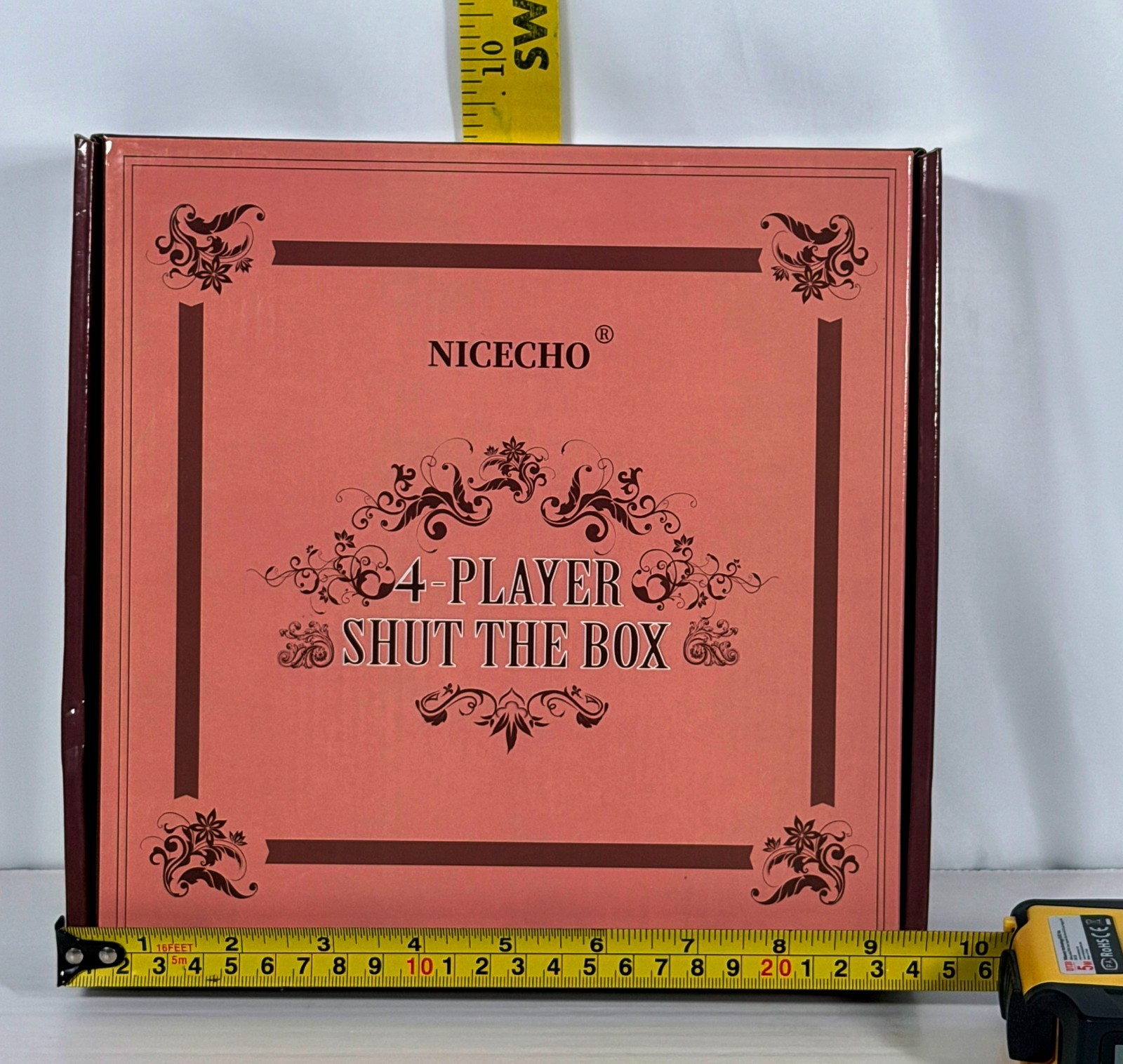 Nicecho Shut The Box Wooden Dice Game 4 Player New Open Box Complete Family