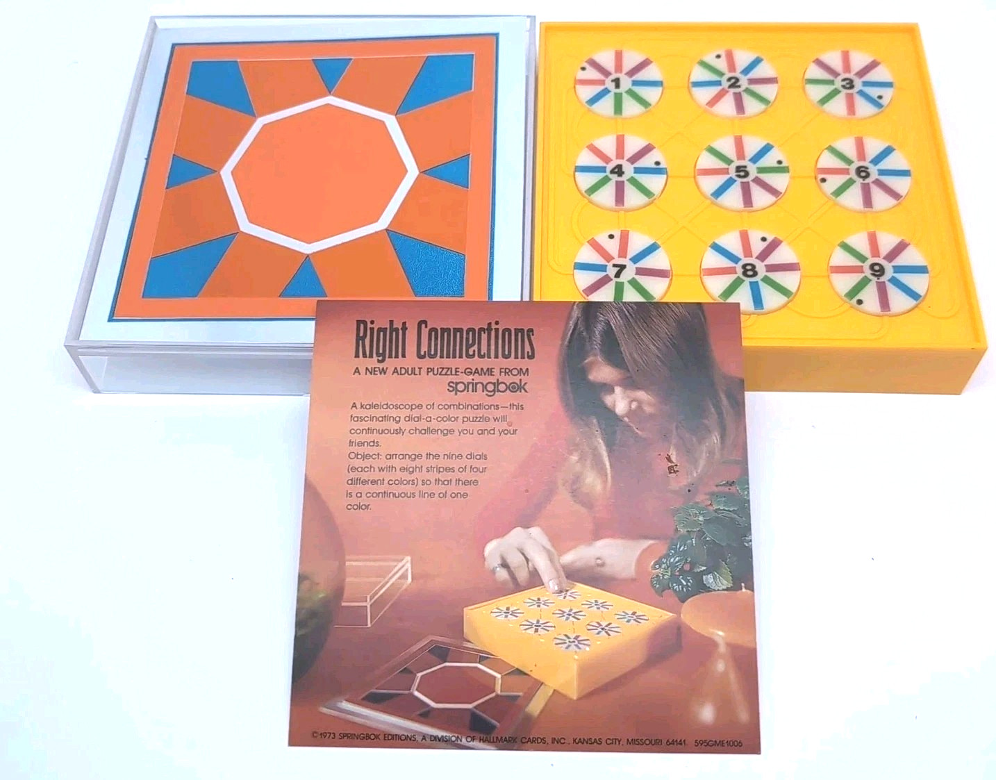 Vintage 1973 Springbok Board Puzzle Game – RIGHT CONNECTIONS – Complete – RARE