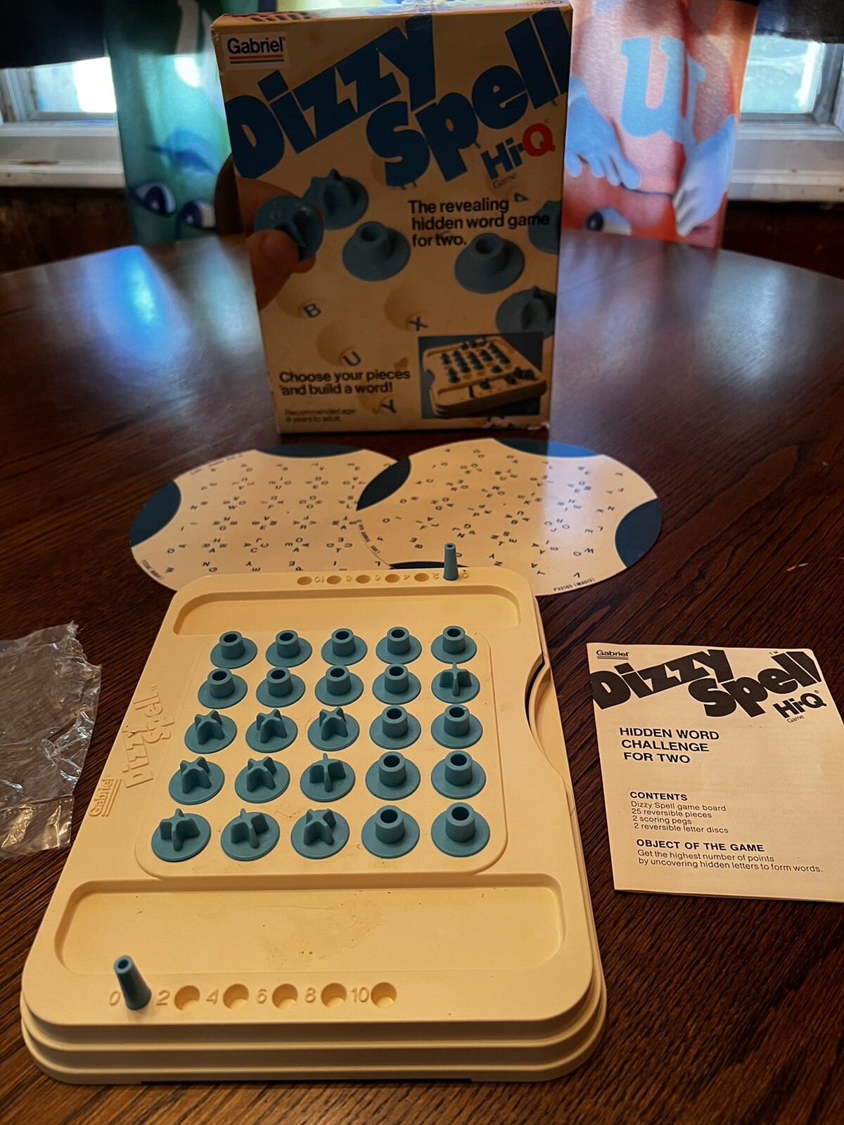 1978 Vintage Dizzy Spell Hi-Q Hidden Word Challenge Only 2 Reversible Word Pages