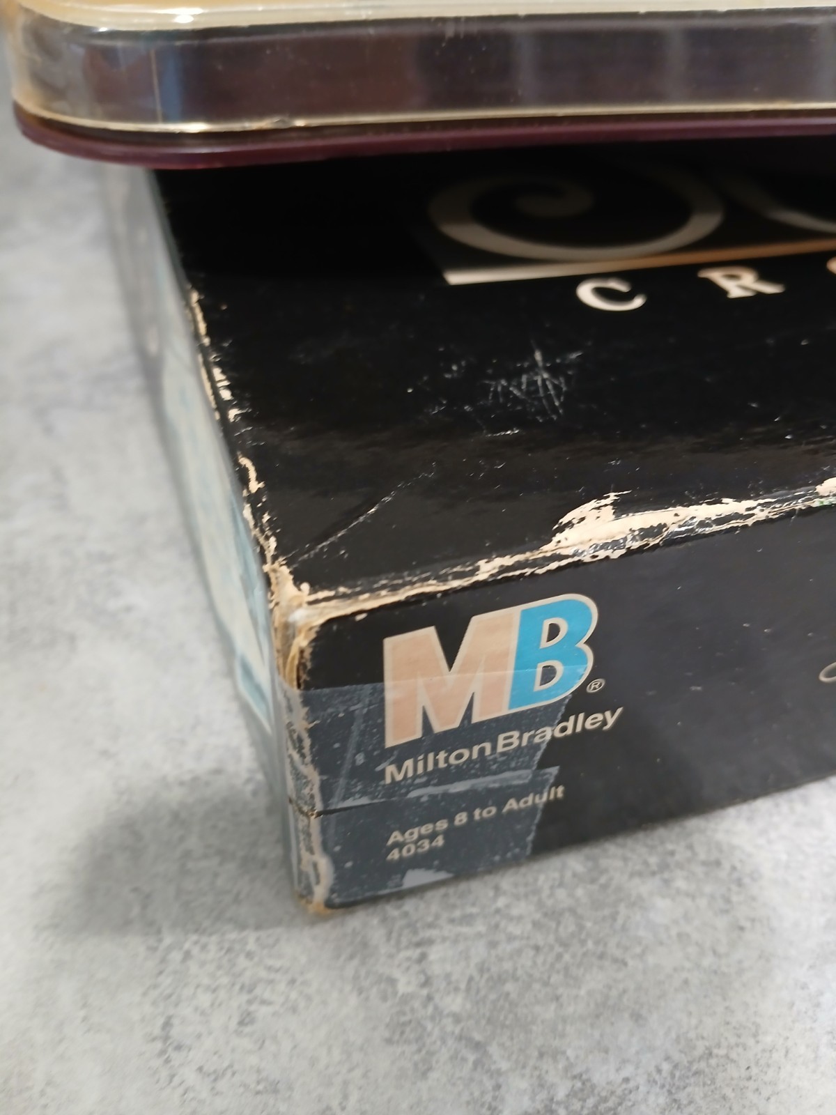 Milton Bradley Scrabble Deluxe Edition Rotating Gameboard Turntable 1989 4034