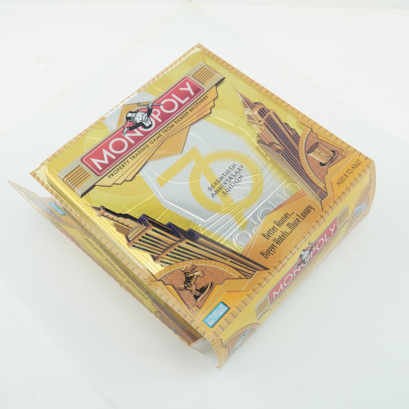 Monopoly 70th Anniversary Edition Metal Tin Board Game Parker Brothers 2005