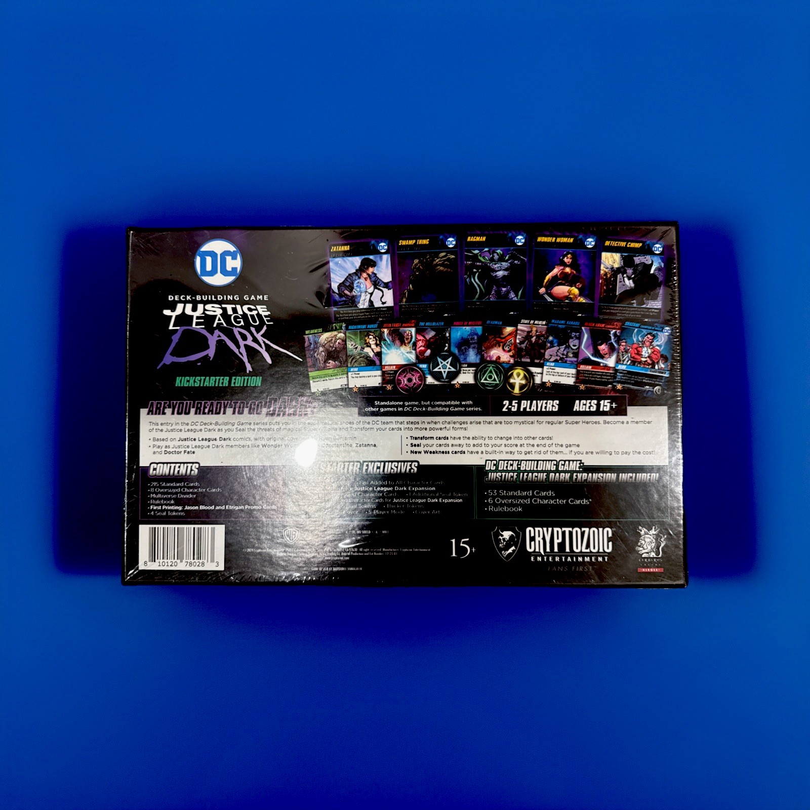 New DC Deck Building Game Justice League Dark Kickstarter + 2 Playmat