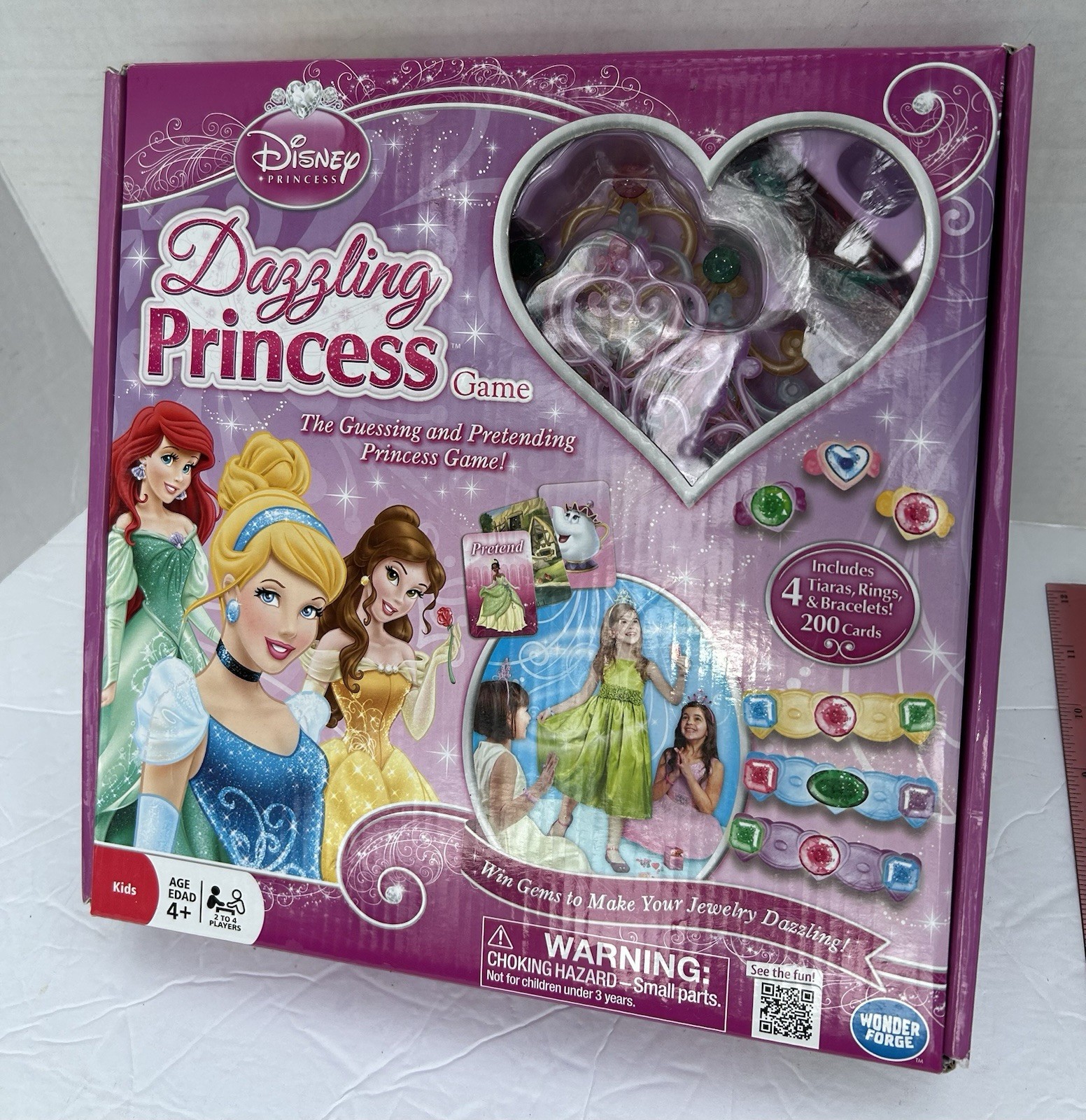 DAZZLING DISNEY PRINCESS Jewelry Tiara Game Complete Belle , Cinderella , Ariel