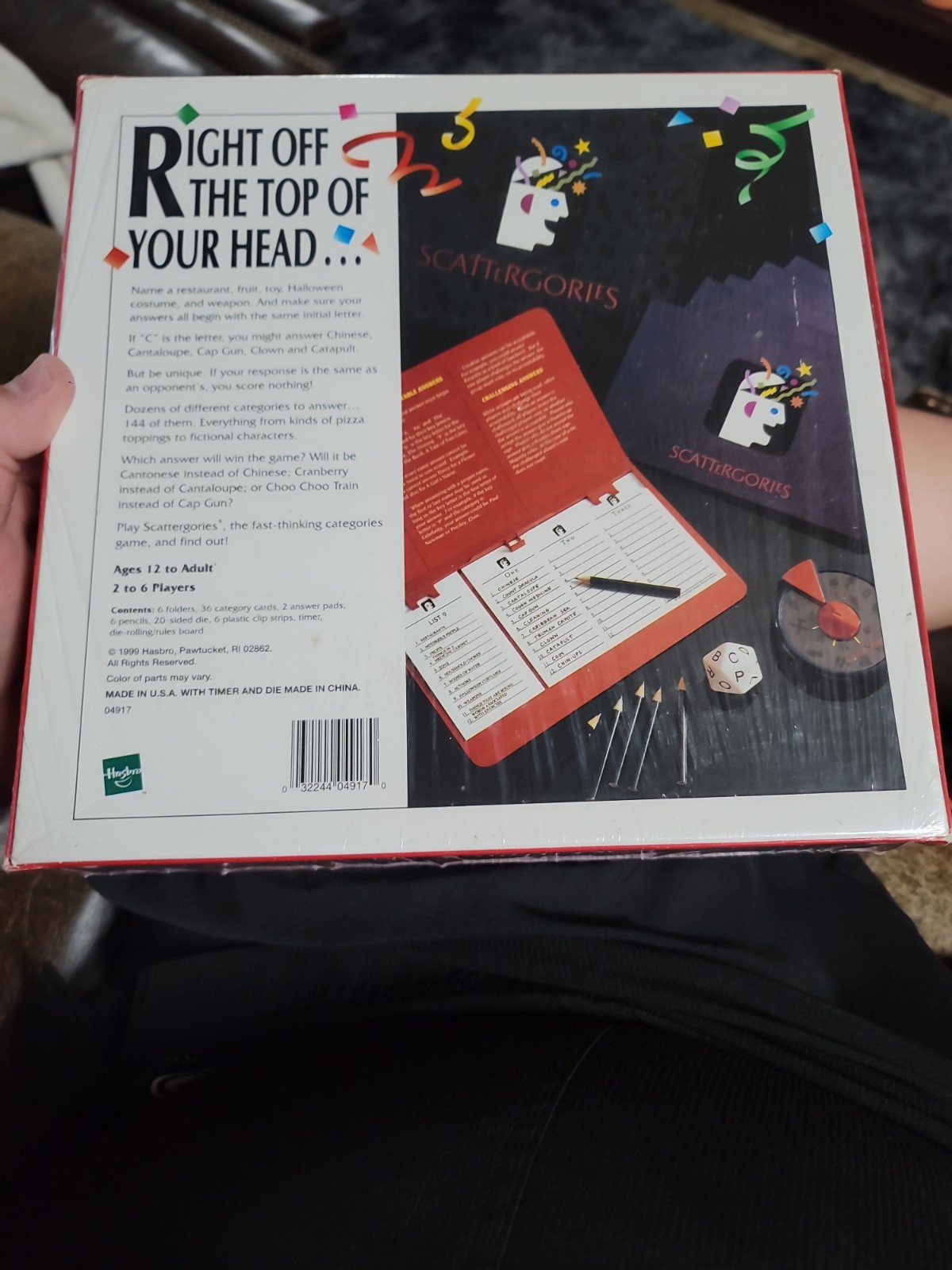 The Game of SCATTERGORIES – Milton Bradley 1999 Brand New