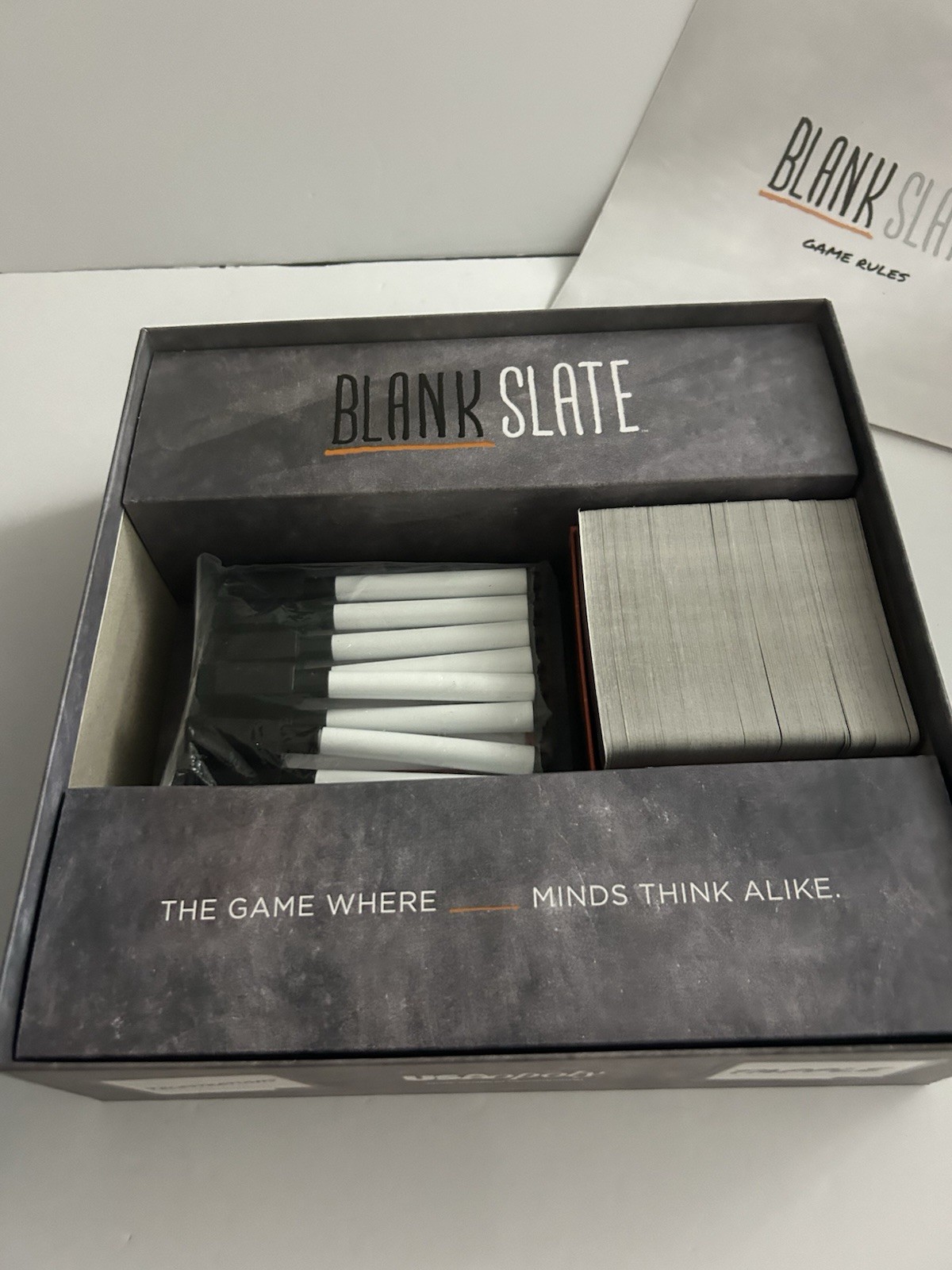 Blank Slate Party Game 3-8 Players Ages 8+ Complete With Cards Slates Markers