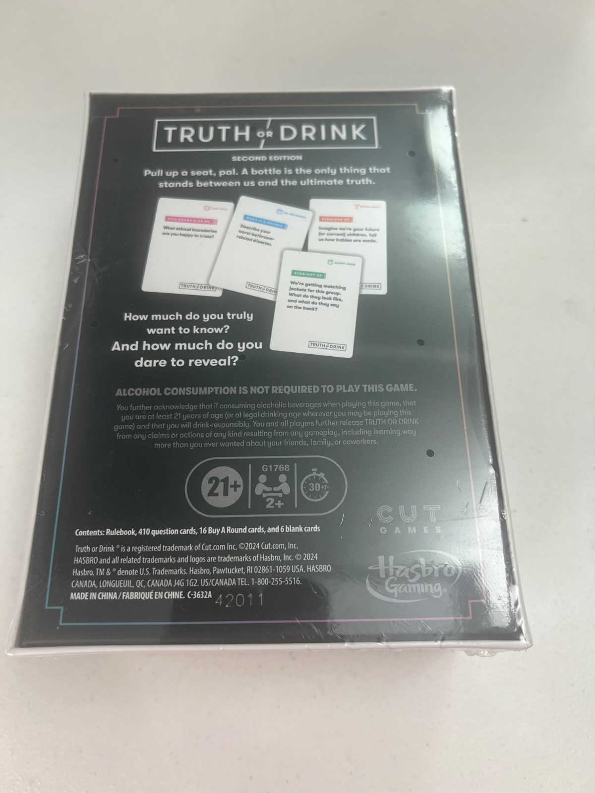 Truth Or Drink 2nd Ed. Age 21 Plus Party Card Game Brand New