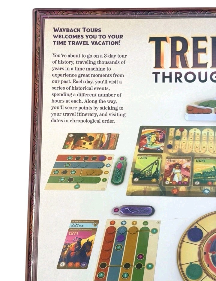 Trekking Through History DELUXE Edition Board Game Solo Mode NOB (Parts Sealed)