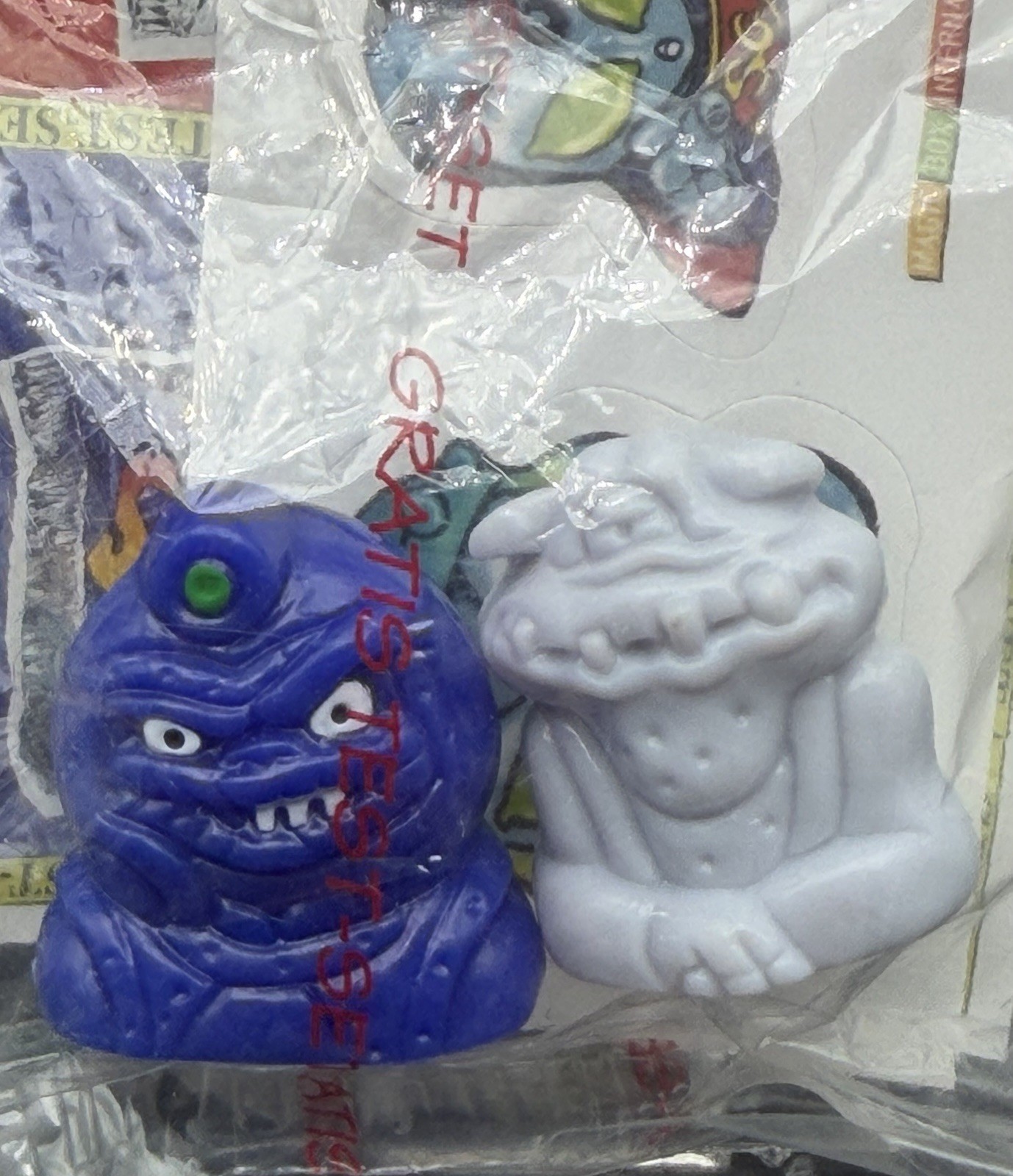 Crazy Bones Aliens European Sample Packs Lot Of 5 Painted and Unpainted
