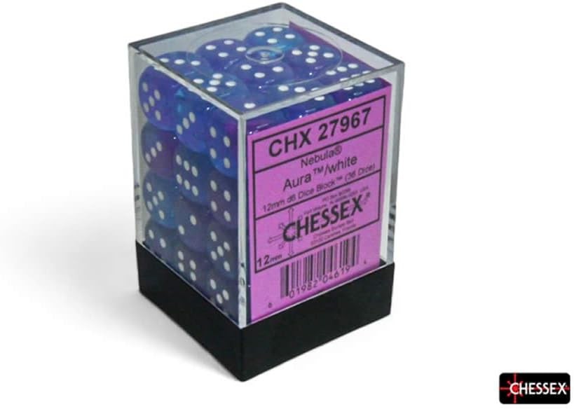 Chessex – Nebula 12mm D6 Dice Block – Aura