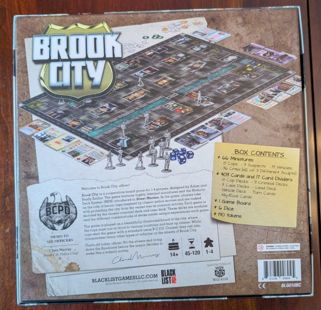 Brook City Board Game Black List Games