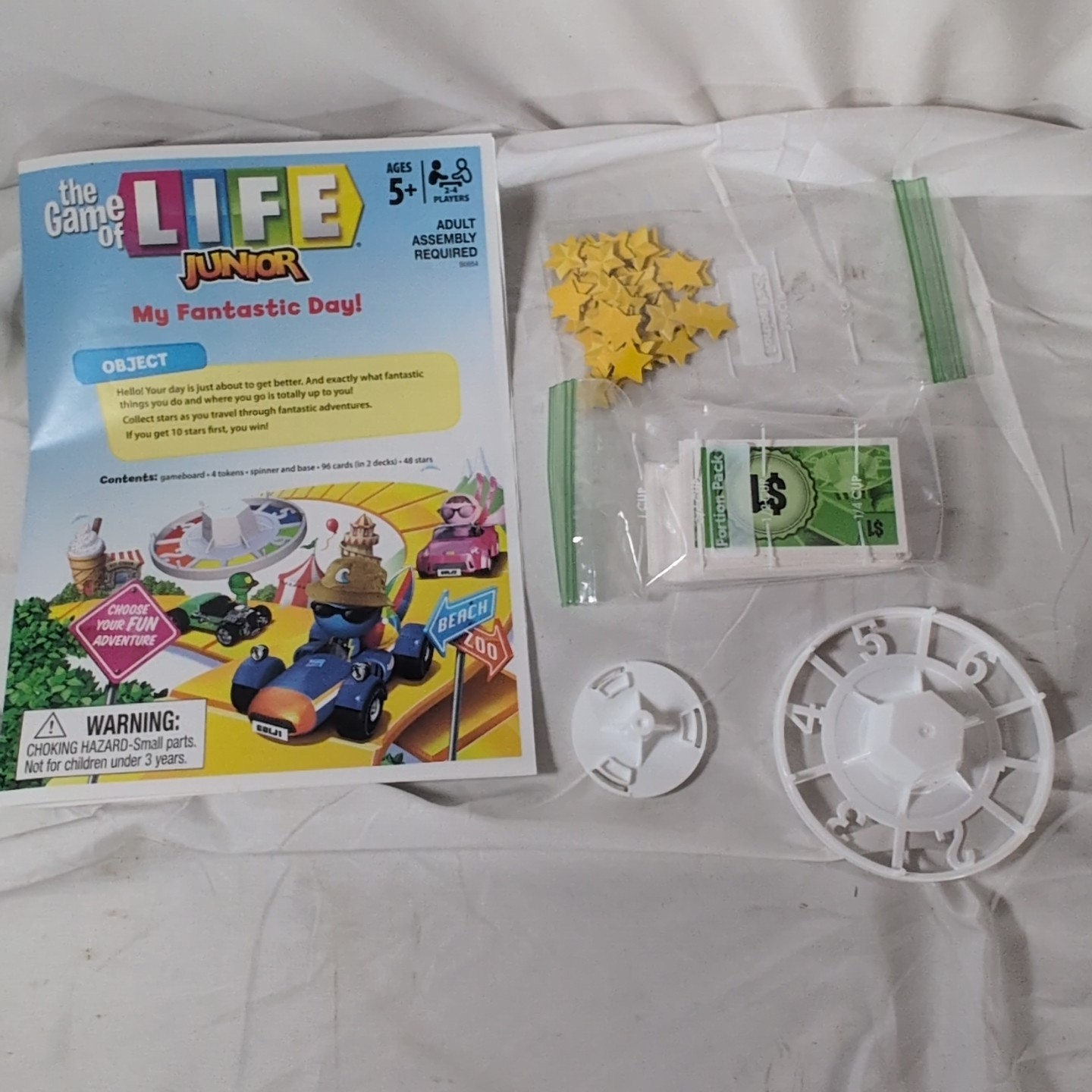The Game of Life Junior Board Game Hasbro Gaming Used Complete Great Condition