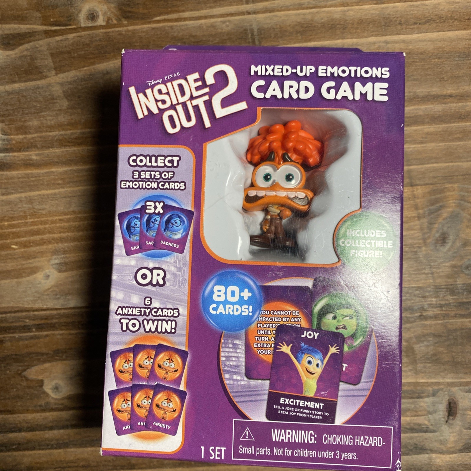 Disney Pixar Inside Out 2 Mixed-Up Emotions Card Game W/ Collectible Figure NEW
