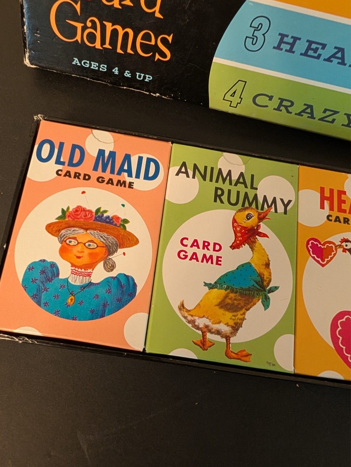4 CHILDREN’S CARD GAMES. 2002 BINARY ARTS. EASY FUN FOR TRIPS. AGES 4 AND UP