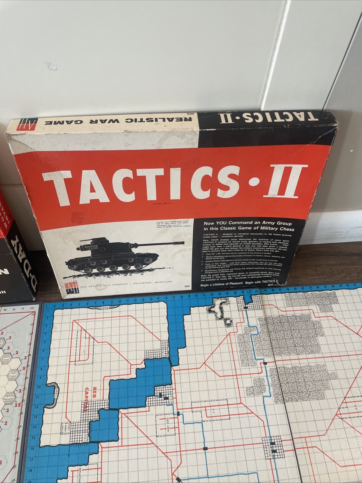 1961 D-Day World War II Invasion Board Game #508 Avalon Hill WWII Tactics II