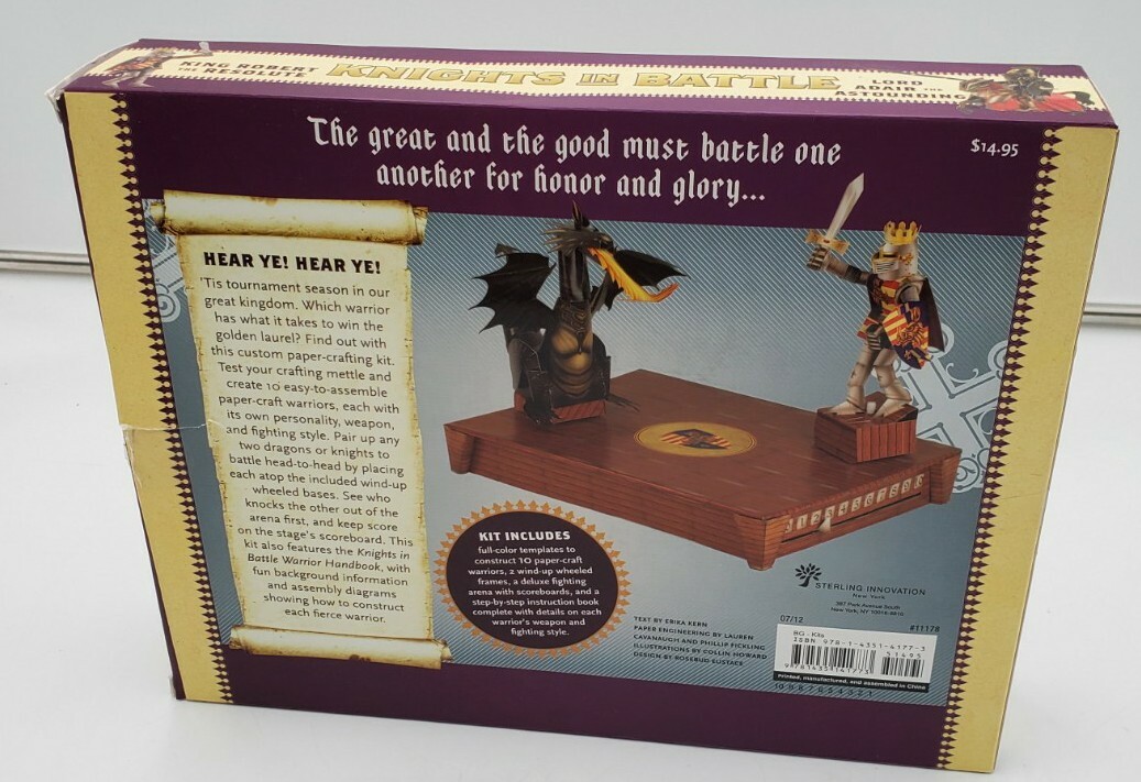 Knights In Battle Kit Build 10 Paper Craft Warriors Sterling Innovation NIB