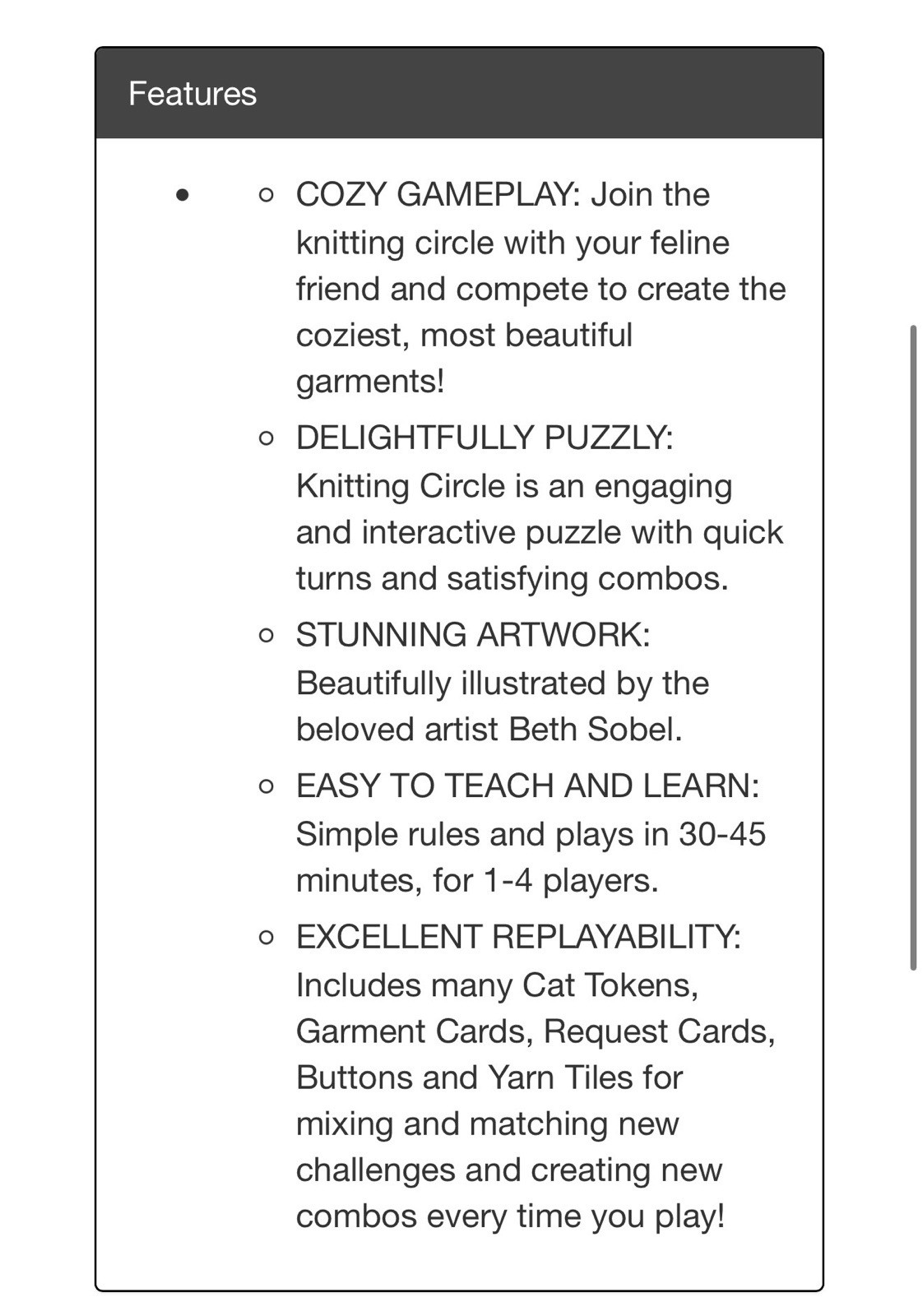 Knitting Circle A Calico Puzzly Game Calico Cats Yarn Cozy Knits | 1-4 players