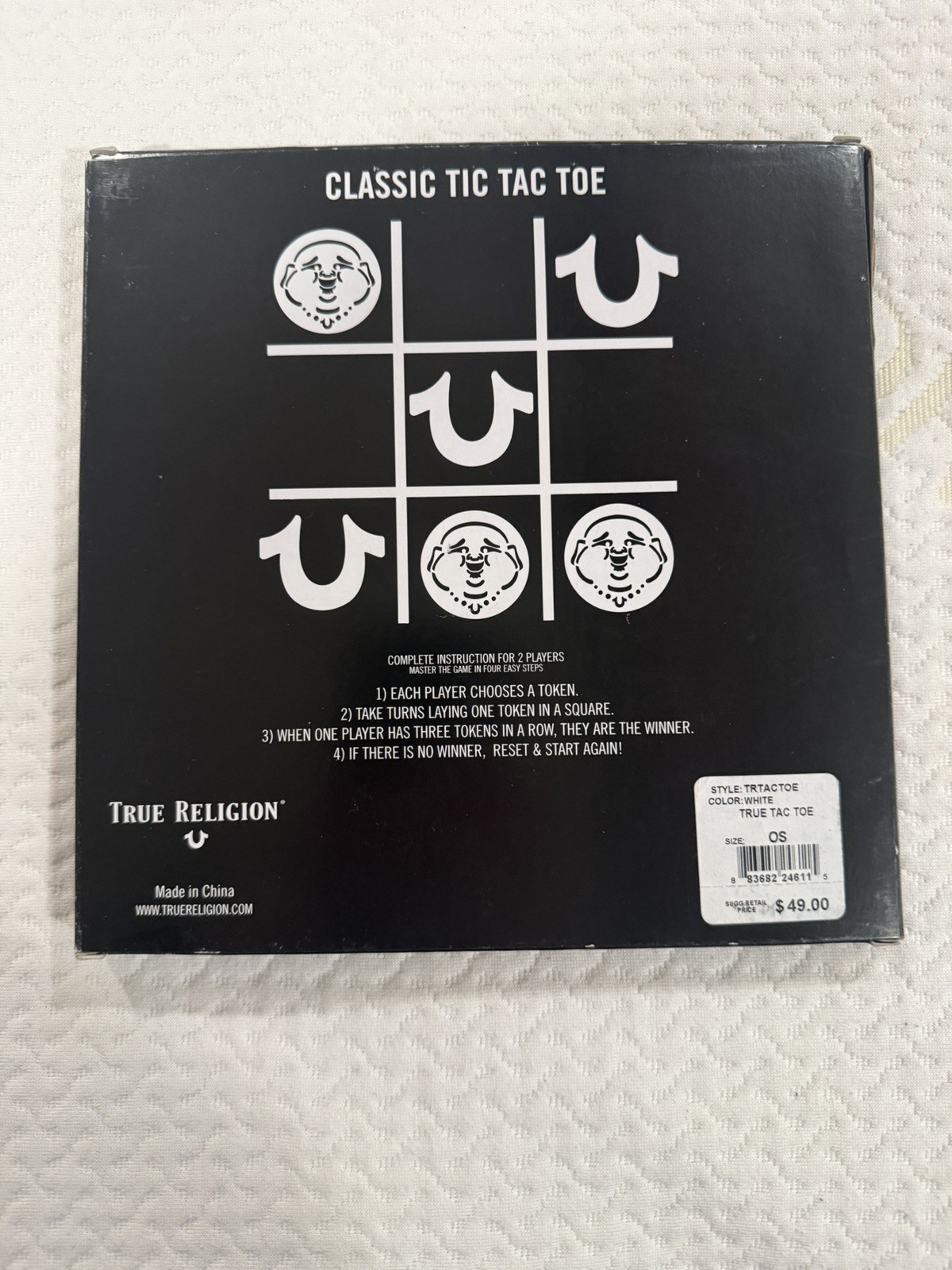 True Religion Classic Tic Tac Toe Set Family Game New In Box Sealed