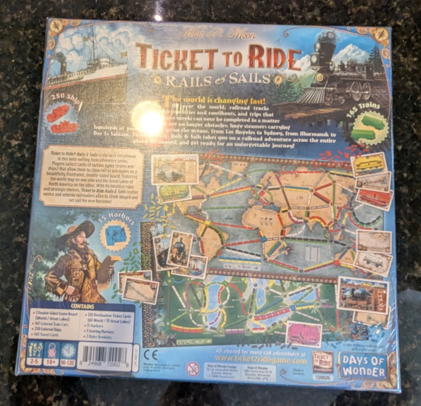 Days of Wonder: Ticket to Ride Rails and Sails Board Game