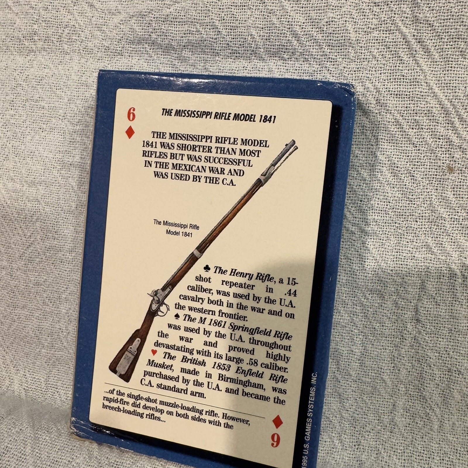 Arms And Armaments Of The Civil War Card Game By U.S. Games Systems, Inc 1995