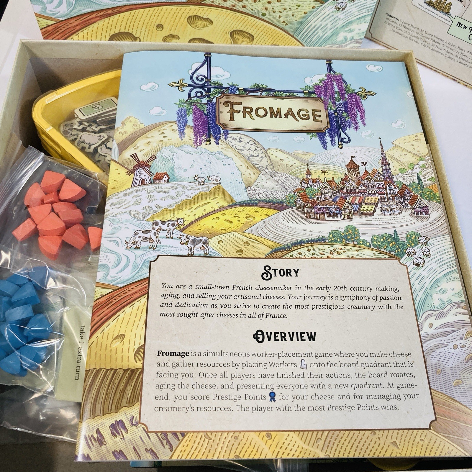FROMAGE & FORMAGGIO BOARD GAME BUNDLE retail ed. english r2i Complete LIKENEW!