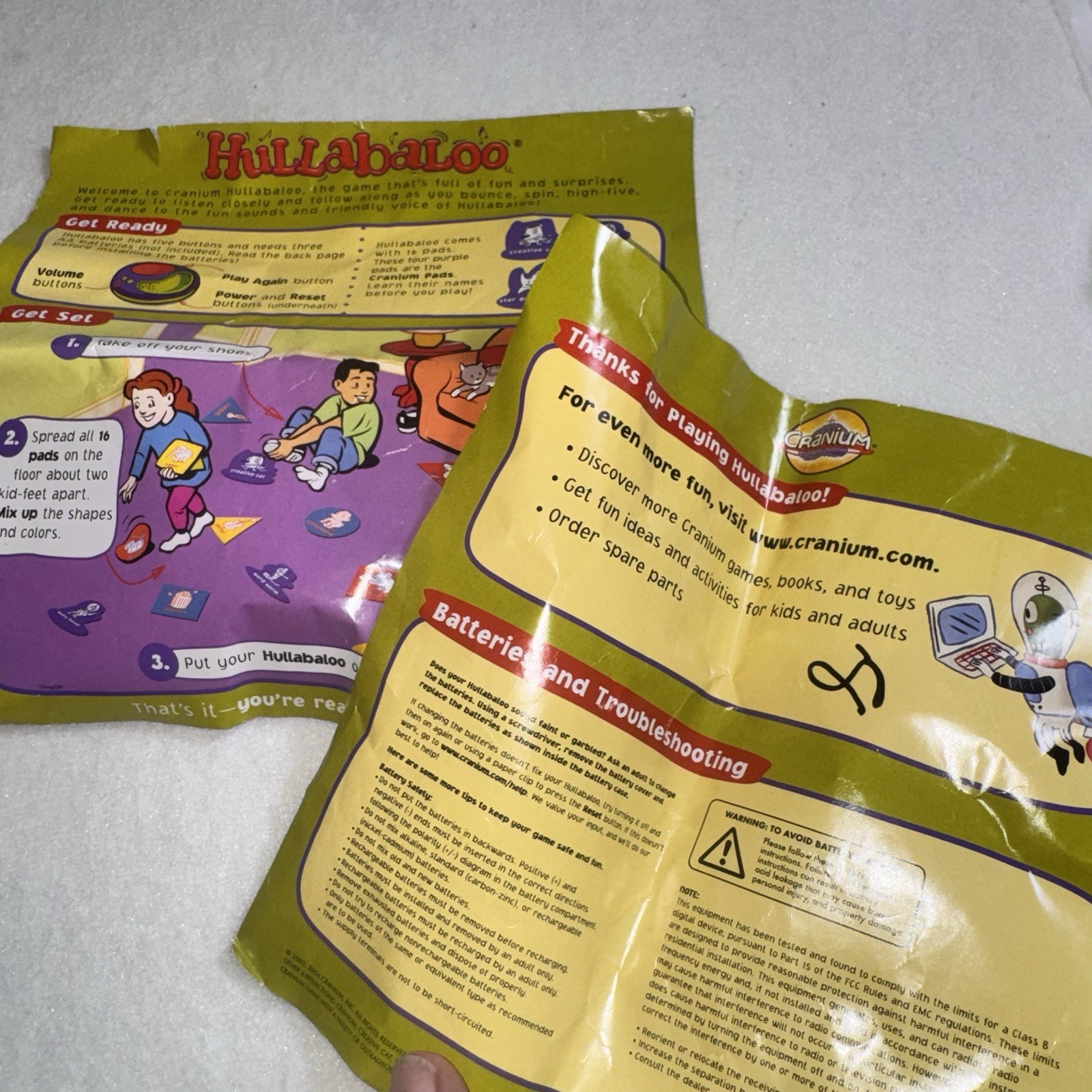 Cranium Hullabaloo Interactive Kids Game Complete Tested Works Ages 4+ 2002 Toy
