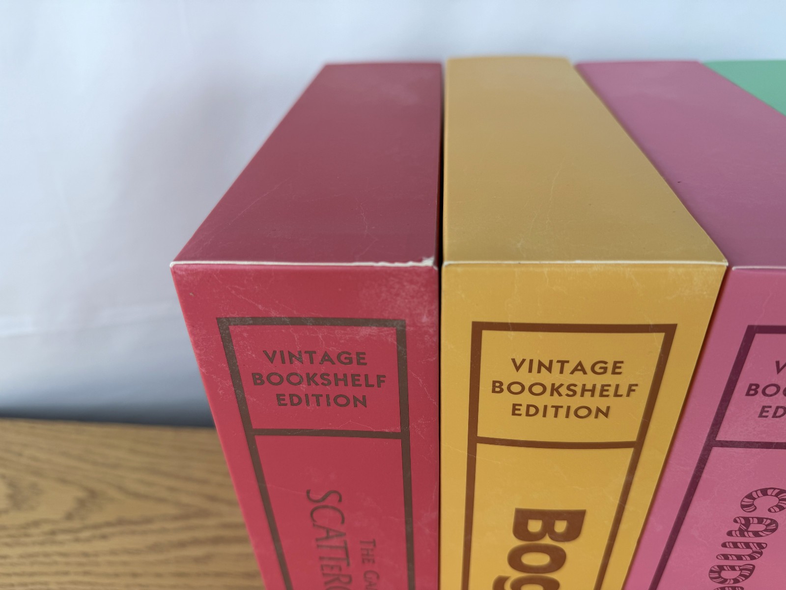 Vintage Linen Bookshelf Game Edition 5 Pack Bundle WS Game Company Open Box