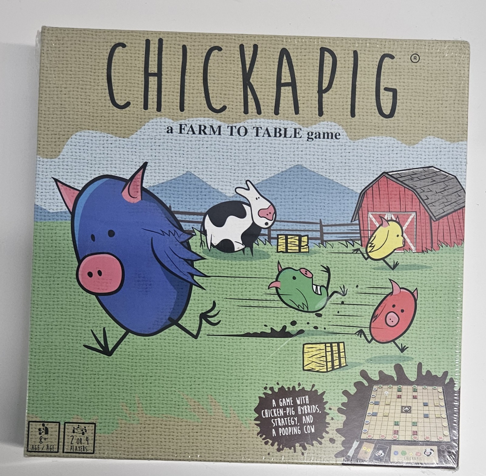 Chickapig Strategic Board Game Family Friendly Game For 2 or 4 Players with …