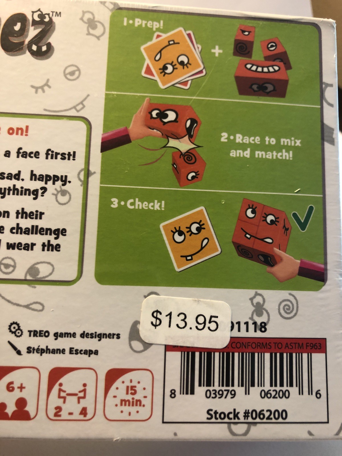Cubeez The Silly Face Race! Game, New, Sealed, 2 to 4 Players, Ages 6+ Birthday