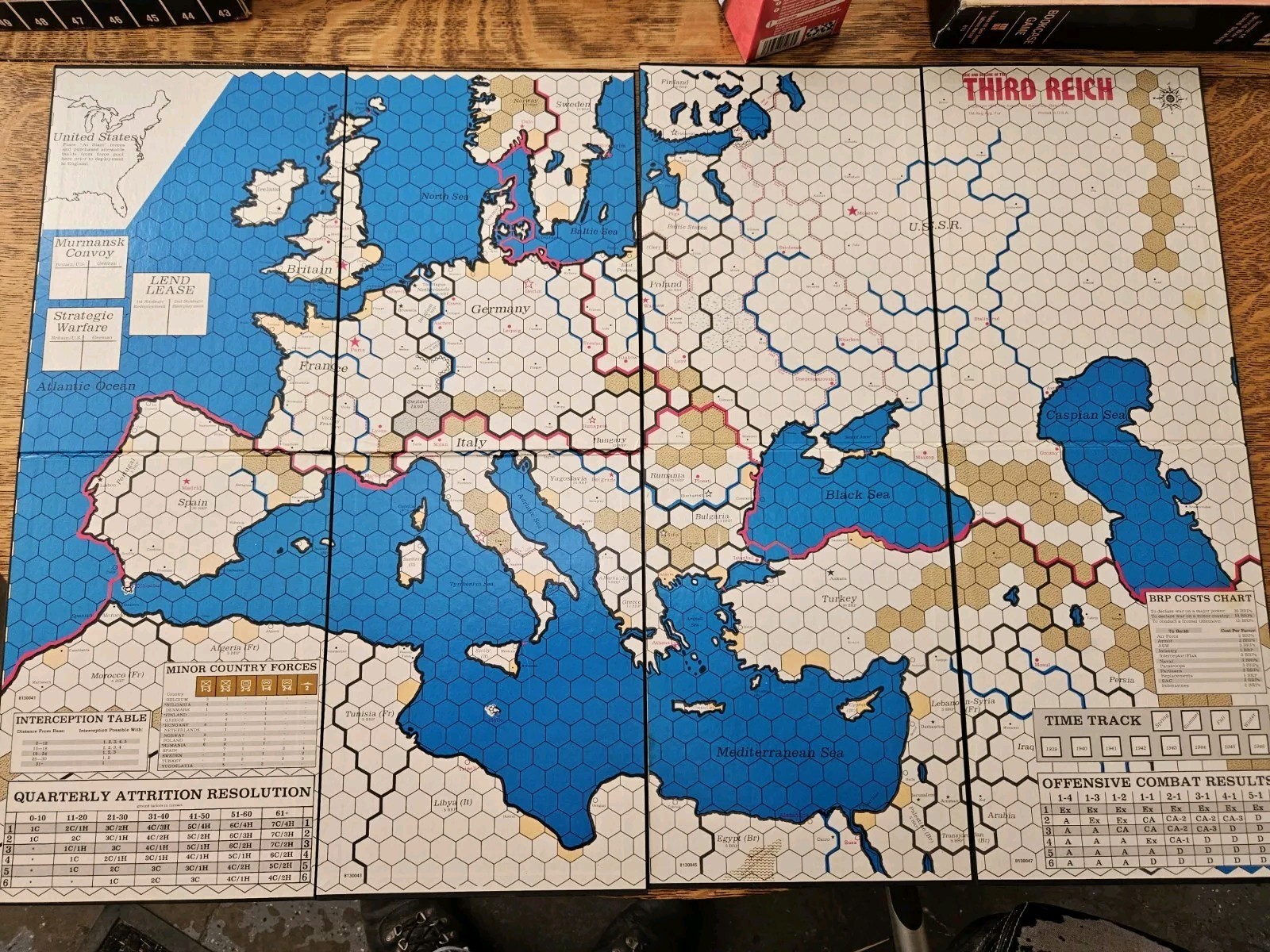 Rise and Decline of the Third Reich Avalon Hill Game Company #813 Unpunched