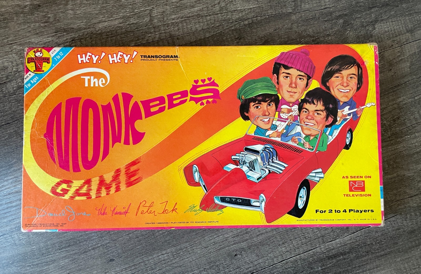 Transogram Monkees Board Game 1967 RARE Guitar Version VHTF – 100% COMPLETE!!!
