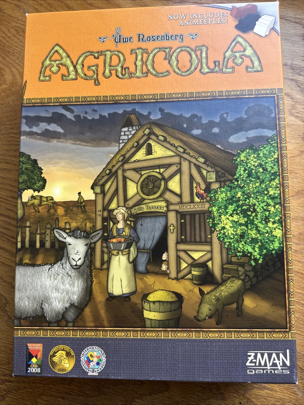 Agricola Board Game Revised Edition Lookout Games |Wood Animeeples|New Open Box
