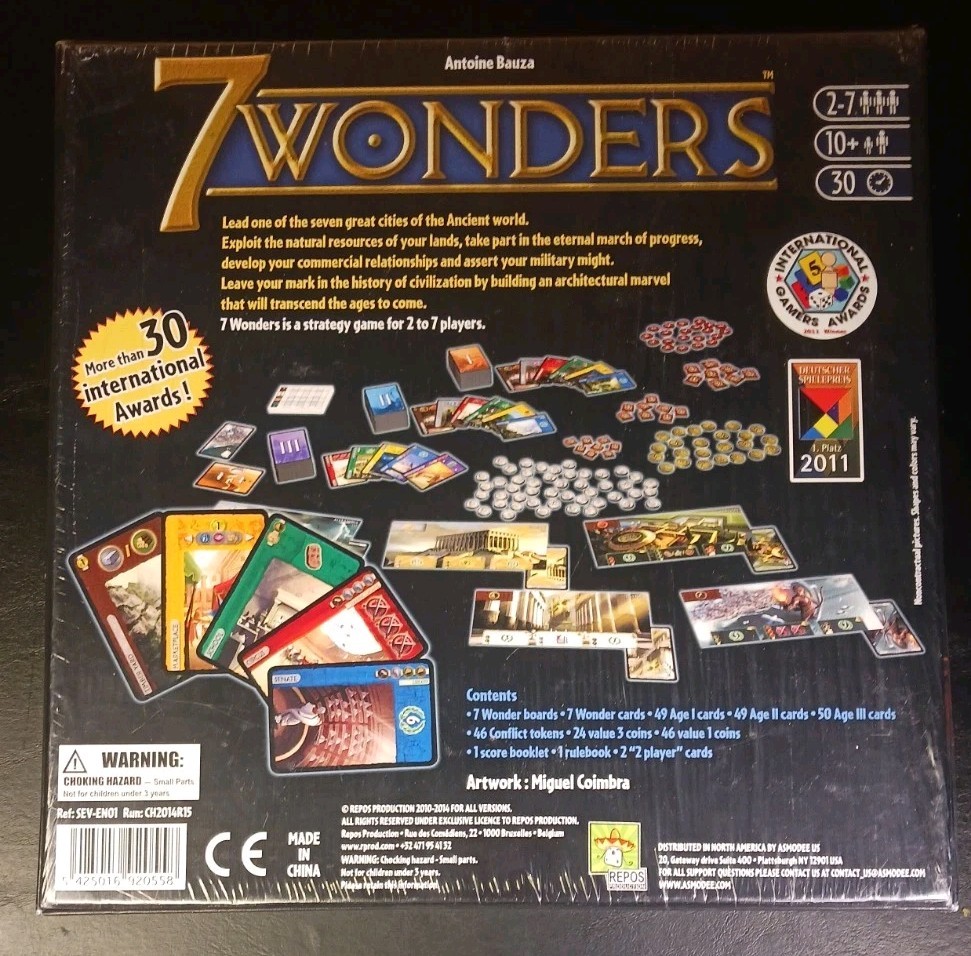 7 Wonders Board Game Brand New Sealed Asmodee