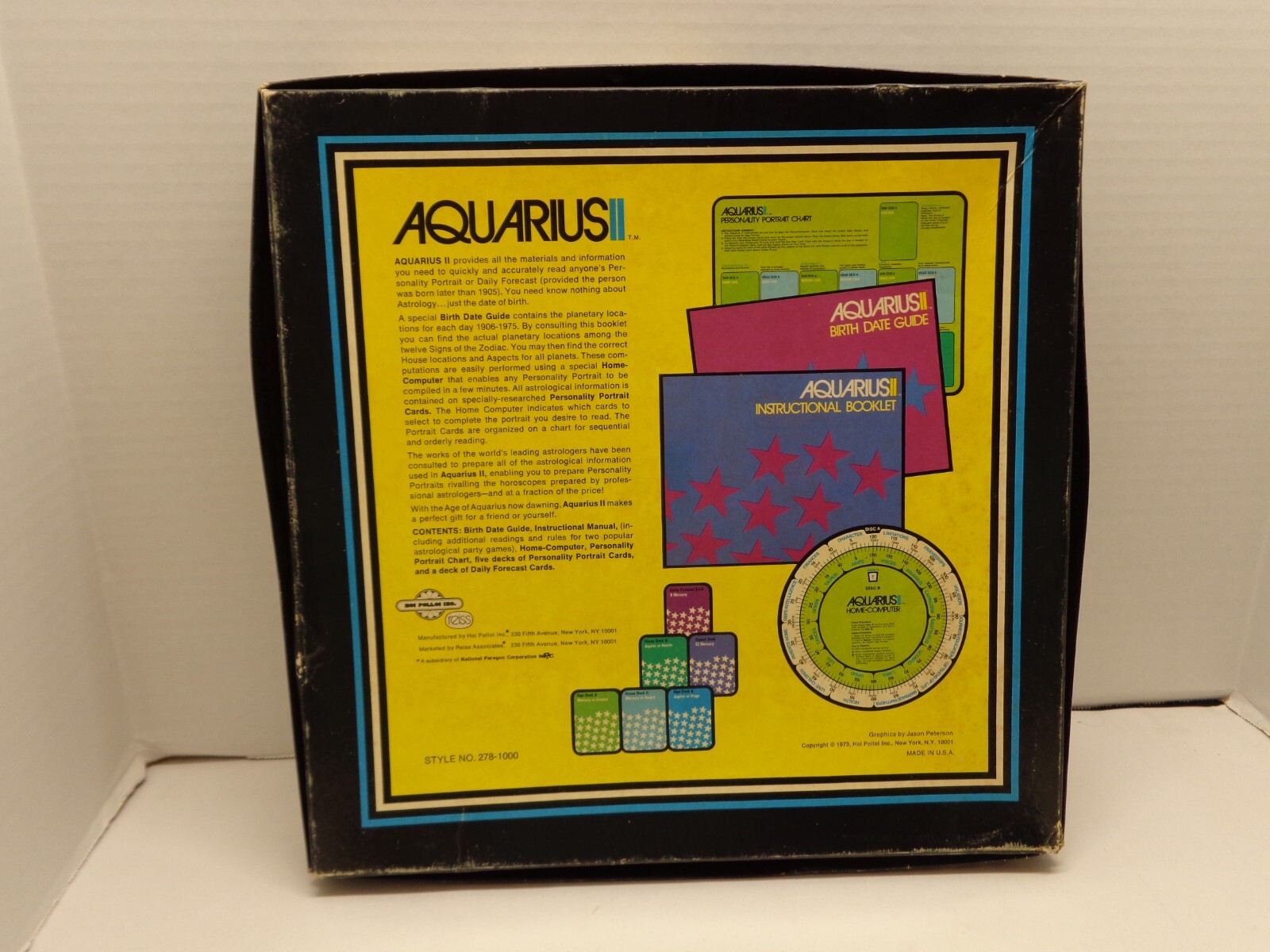 Vintage AQUARIUS II Home Computer Astrology Kit 1973 Reiss Games RARE Complete