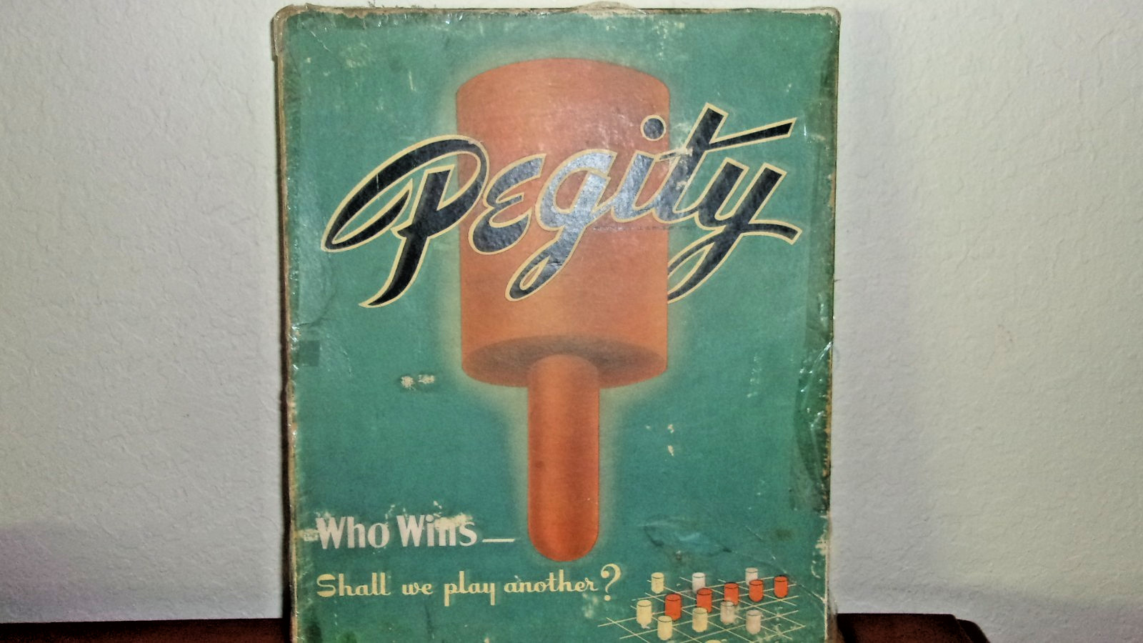 Vintage 1930s PEGITY from PB ~ Strategy Board Game w/Wooden Pegs, 2-4 Players