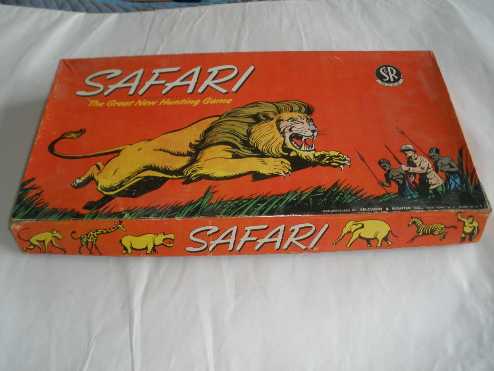 Safari ‘Hunting’ Board Game Selchow & Righter Co. Vintage 1950 – COMPLETE
