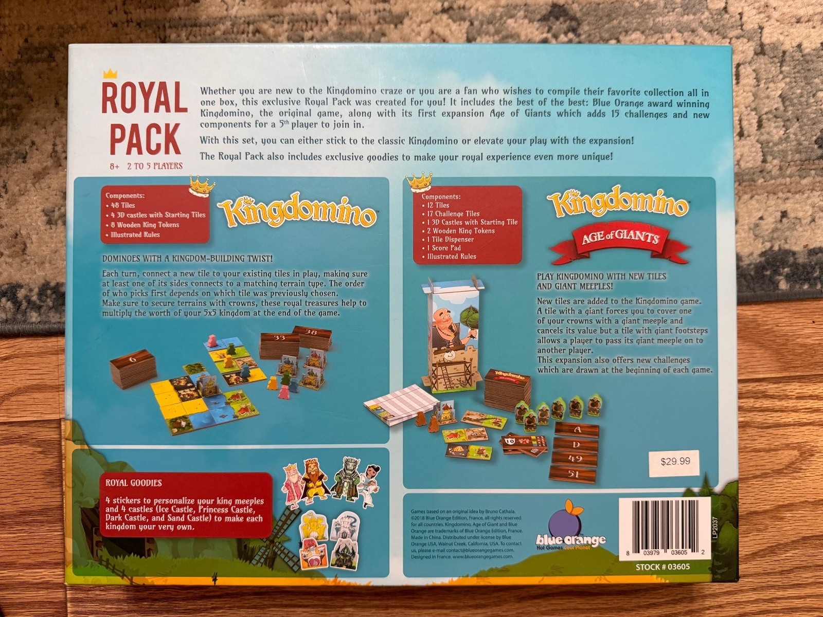 Kingdomino Royal Pack Original Kingdomino & Age Of Giants Expansion Games