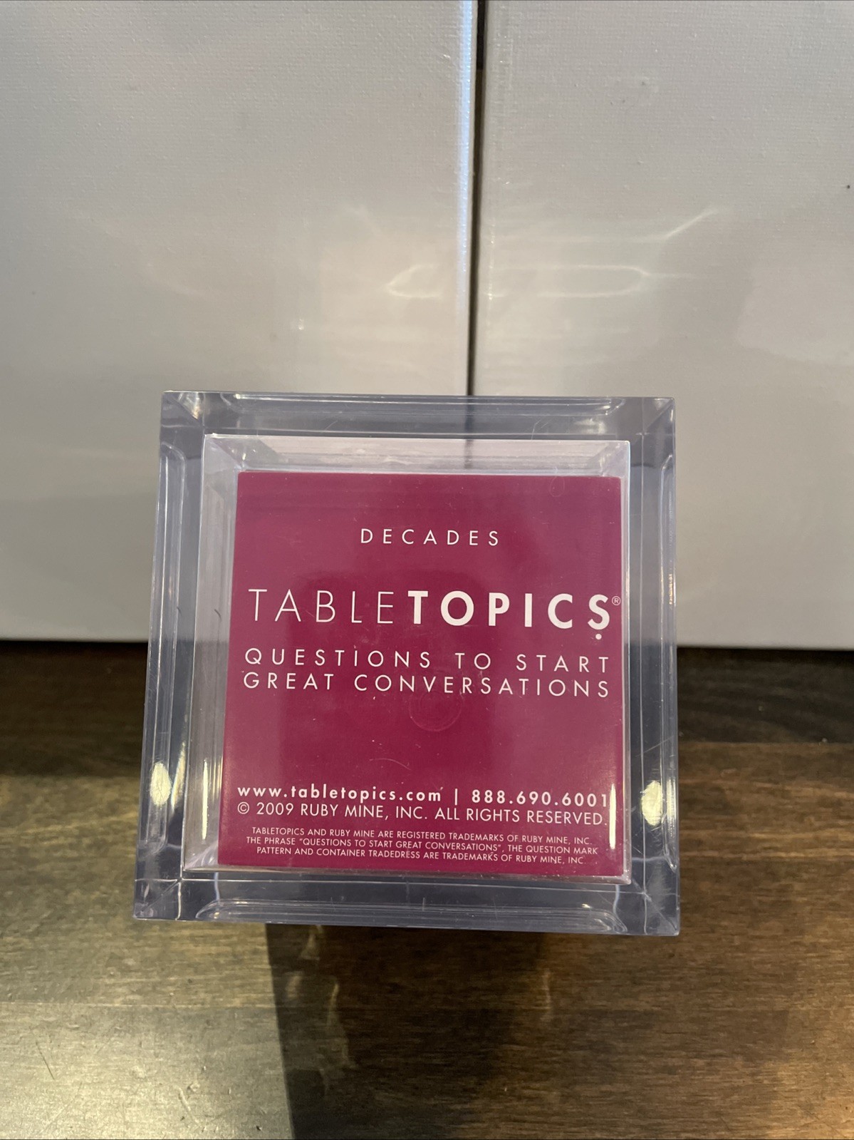 Decades Table Topics 2009 Game Questions 60s, 70s, & 80s Ruby Mine