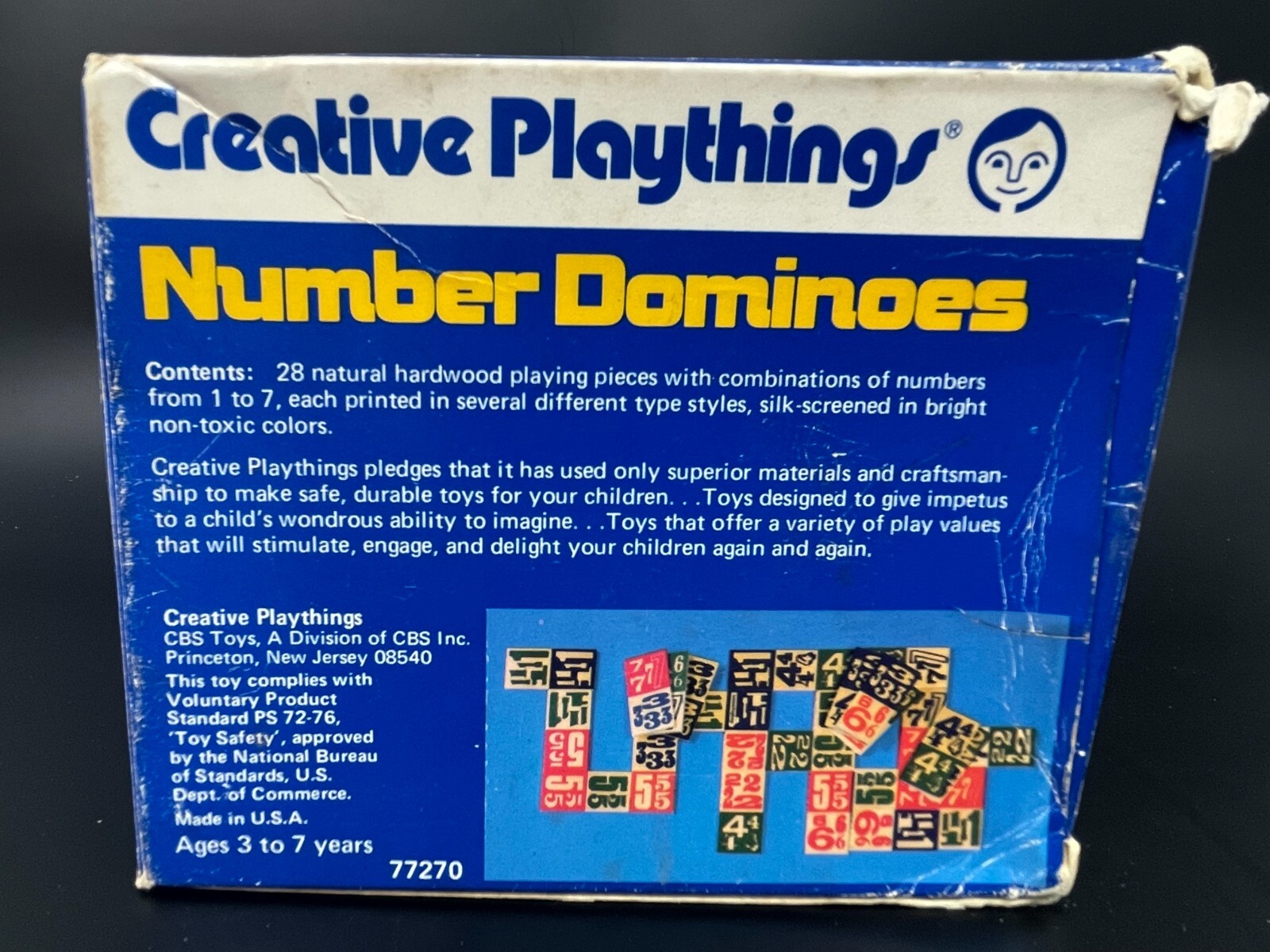 Creative Playthings Number Dominoes First Game One to Four Players USED