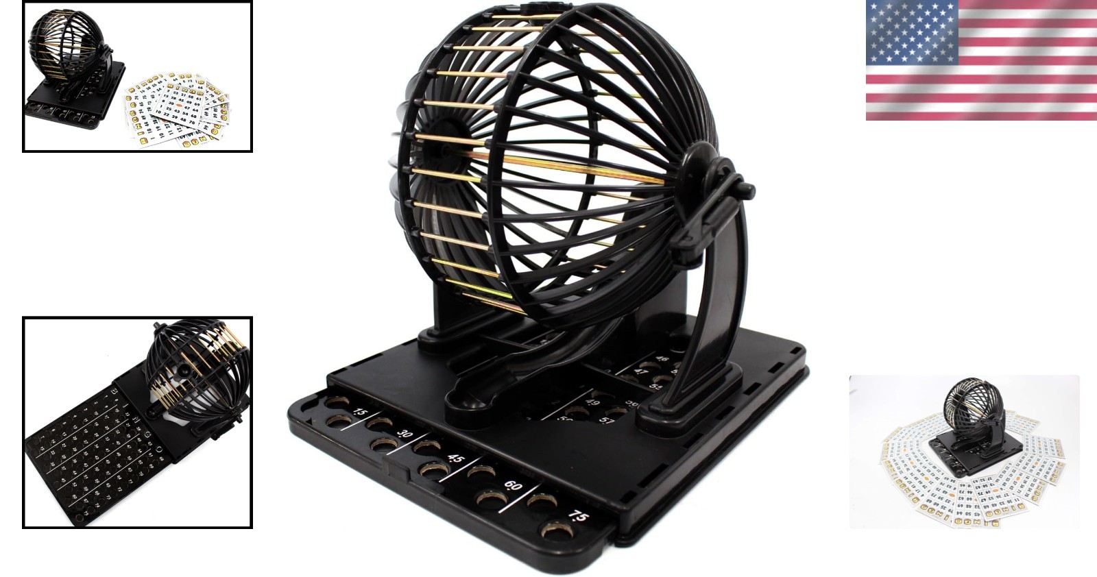 Bingo Machine Cage Game Set with Balls Classic Cage Bingo Tray Multi Player