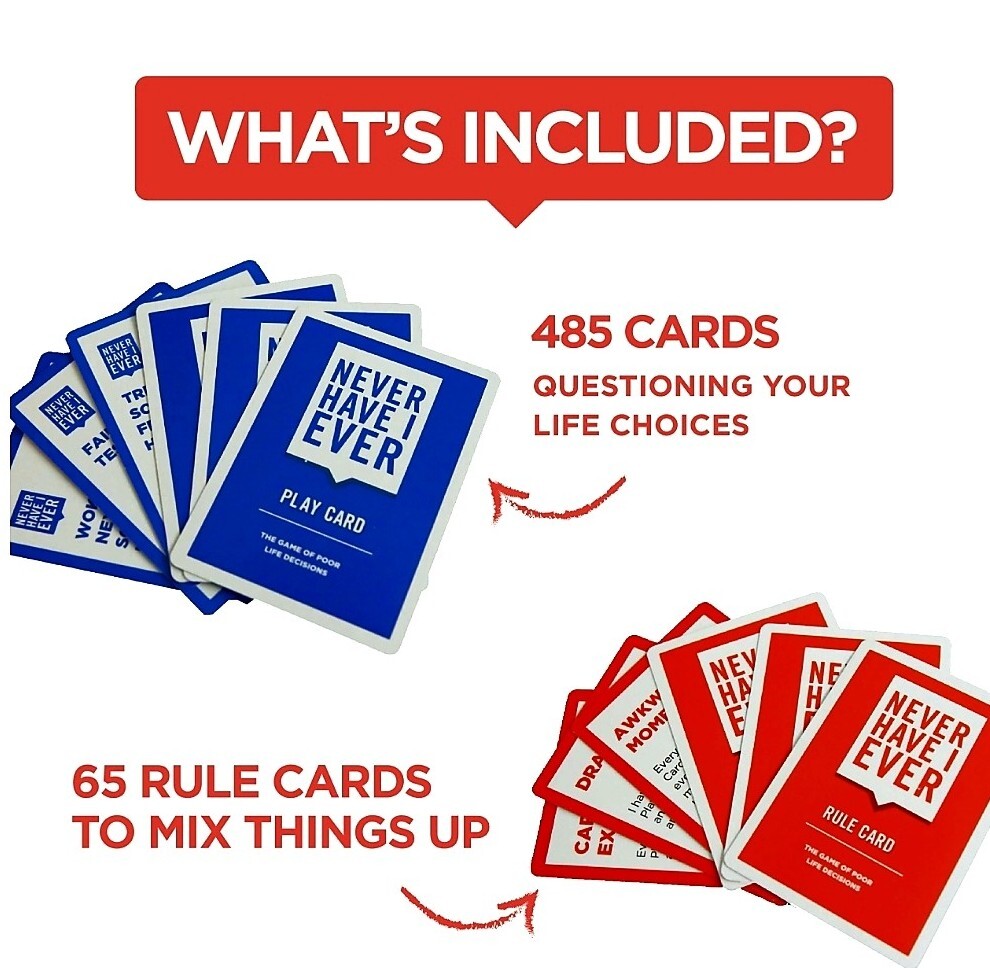 Never Have I Ever Party Card Game Classic Edition 550 Cards Set 17+ Years New